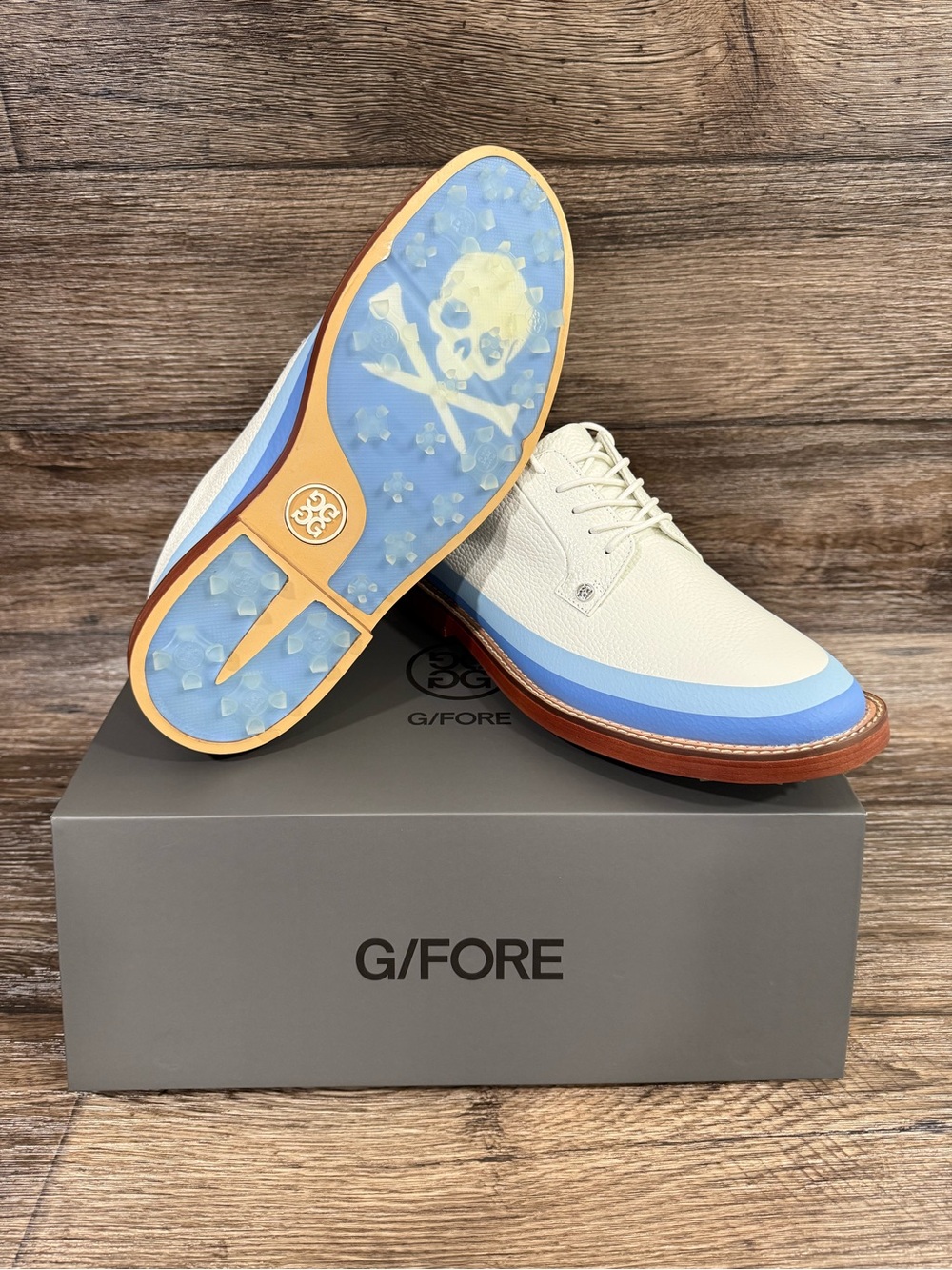 NEW G/FORE Gallivanter Stripe Golf Shoe SZ 10.5 SNOW